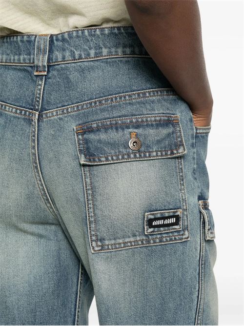 Jeans cargo MIU MIU | GWP603183CF0013